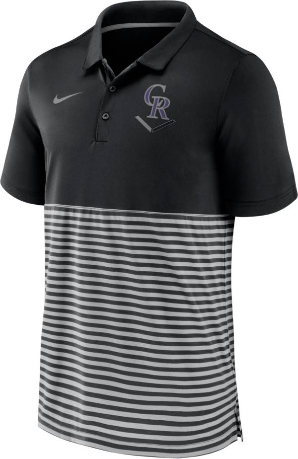 Nike Men's Colorado Rockies Stripe White Polo