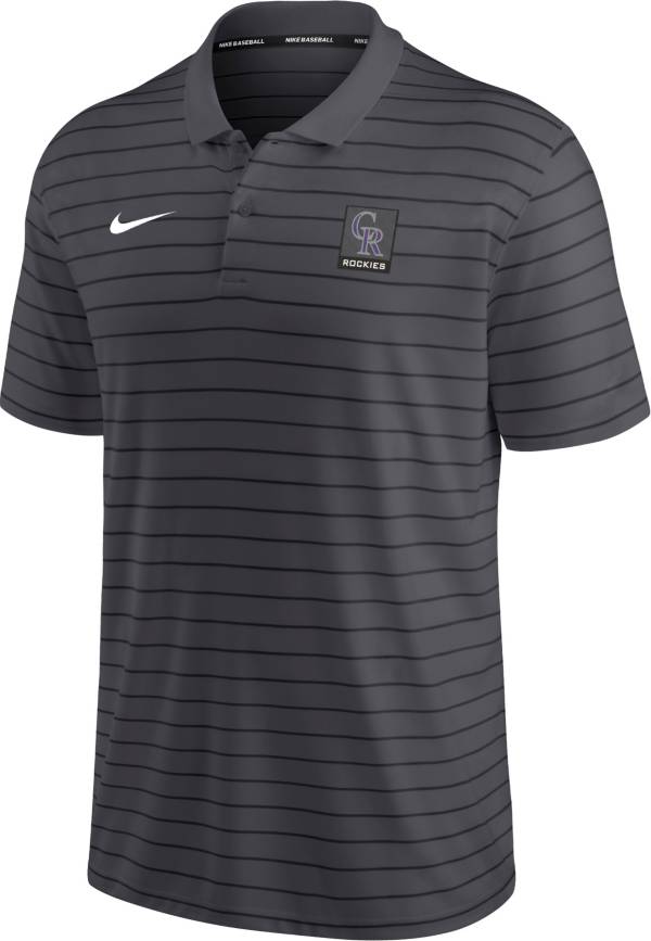 Nike Men's Colorado Rockies Black Striped Polo