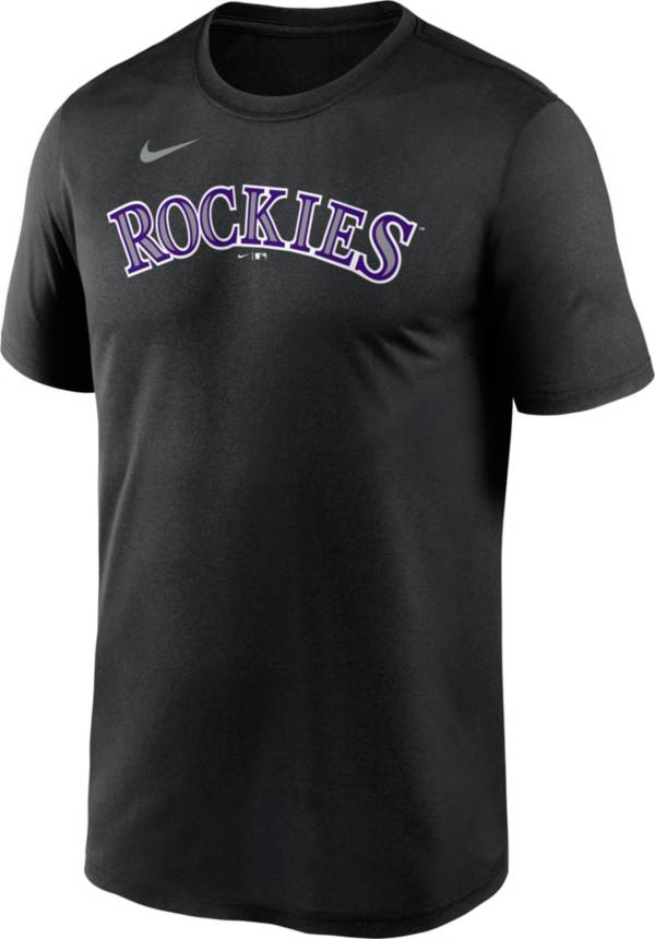 Nike Men's Colorado Rockies Black Legend Wordmark T-Shirt