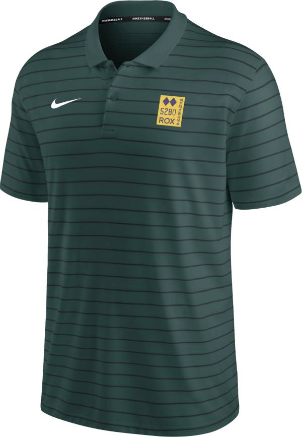 Nike Men's Colorado Rockies 2022 City Connect Striped Polo