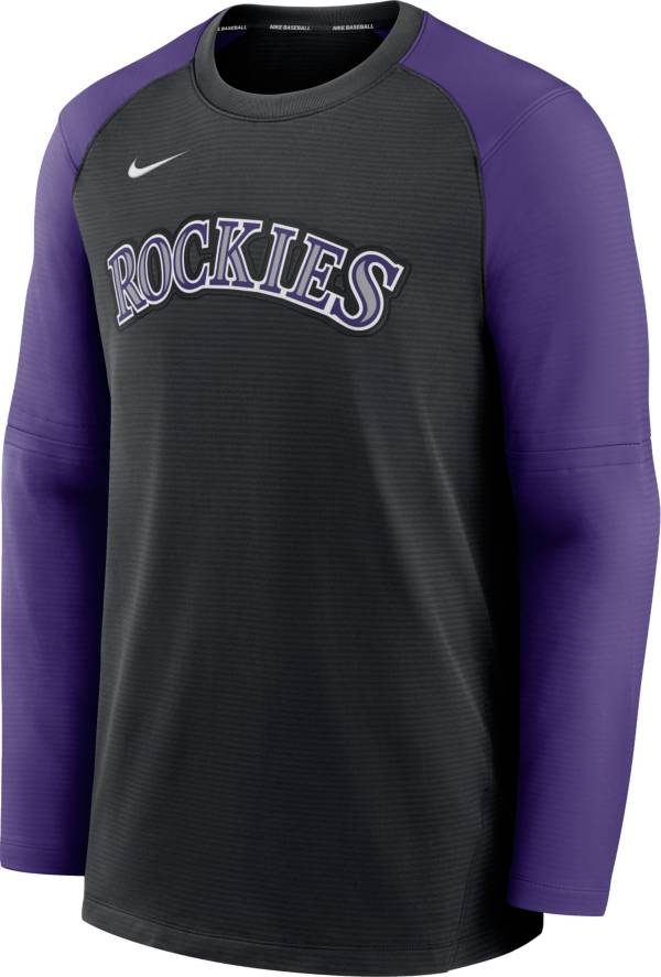 Nike Men's Colorado Rockies Black Authentic Collection Pre-Game Long Sleeve T-Shirt