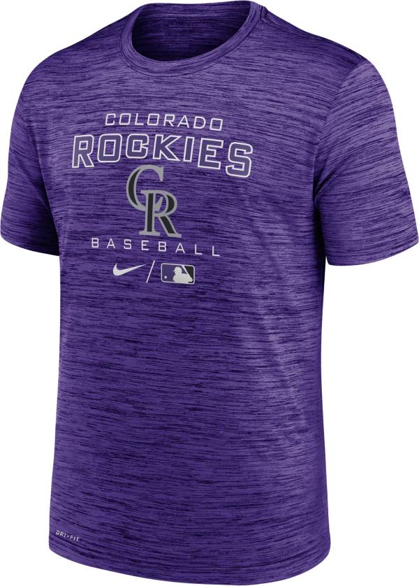 Nike Men's Colorado Rockies Purple Legend Velocity T-Shirt