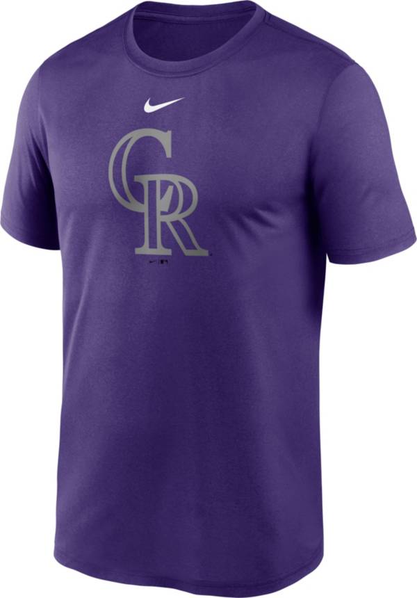 Nike Men's Colorado Rockies Purple Dri-FIT Logo Legend T-Shirt