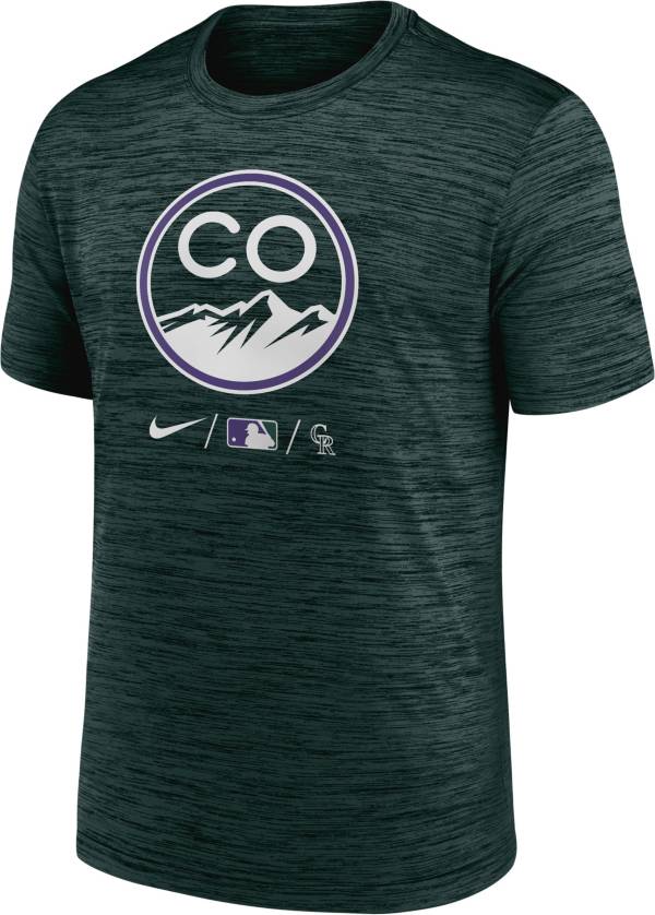 Nike Men's Colorado Rockies 2022 City Connect Velocity Practice T-Shirt