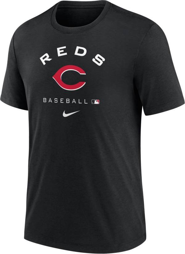 Nike Men's Cincinnati Reds Black Early Work T-Shirt