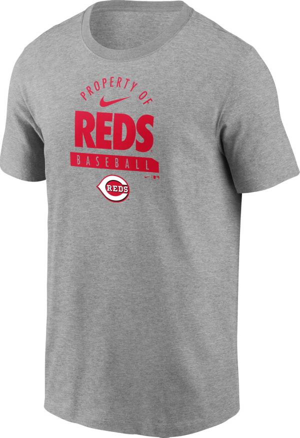 Nike Men's Cincinnati Reds Grey ‘Property Of' T-Shirt product image