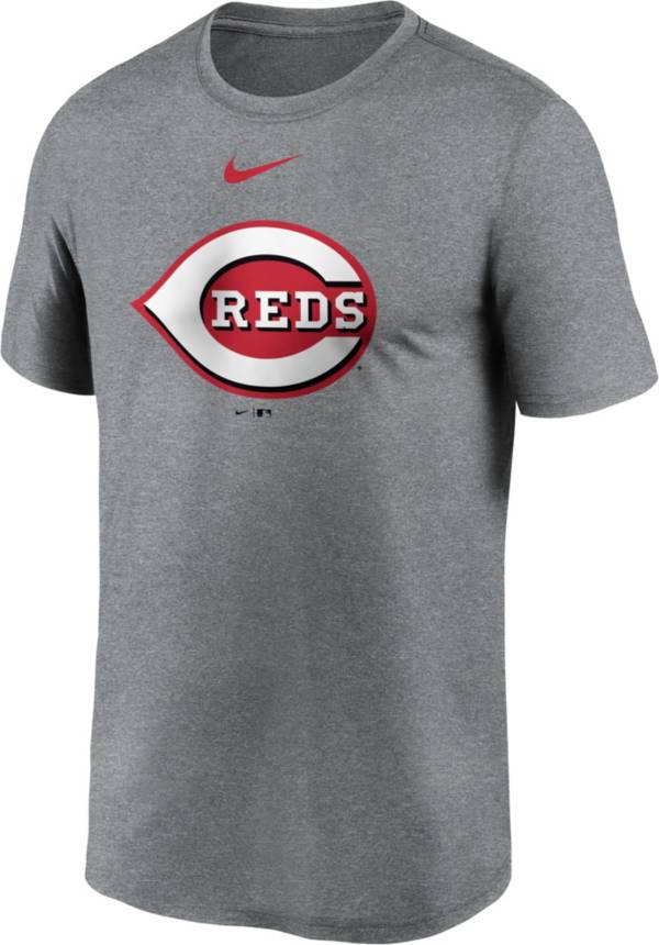 Nike Men's Cincinnati Reds Grey Logo Legend T-Shirt