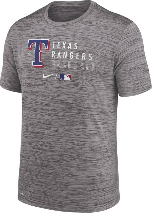 Nike Men's Texas Rangers Grey Authentic Collection Velocity Practice T-Shirt