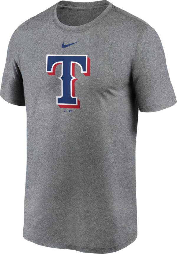 Nike Men's Texas Rangers Grey Logo Legend T-Shirt