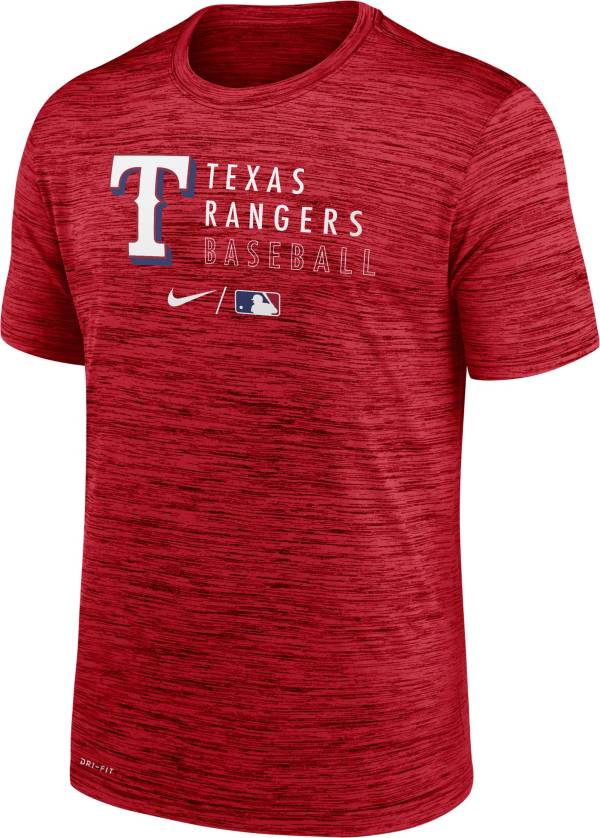 Nike Men's Texas Rangers Red Authentic Collection Velocity Practice T-Shirt