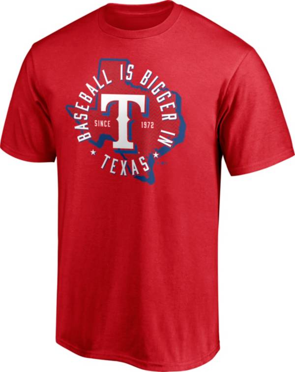 Fanatics Men's Texas Rangers Reds Hometown Pennant T-Shirt