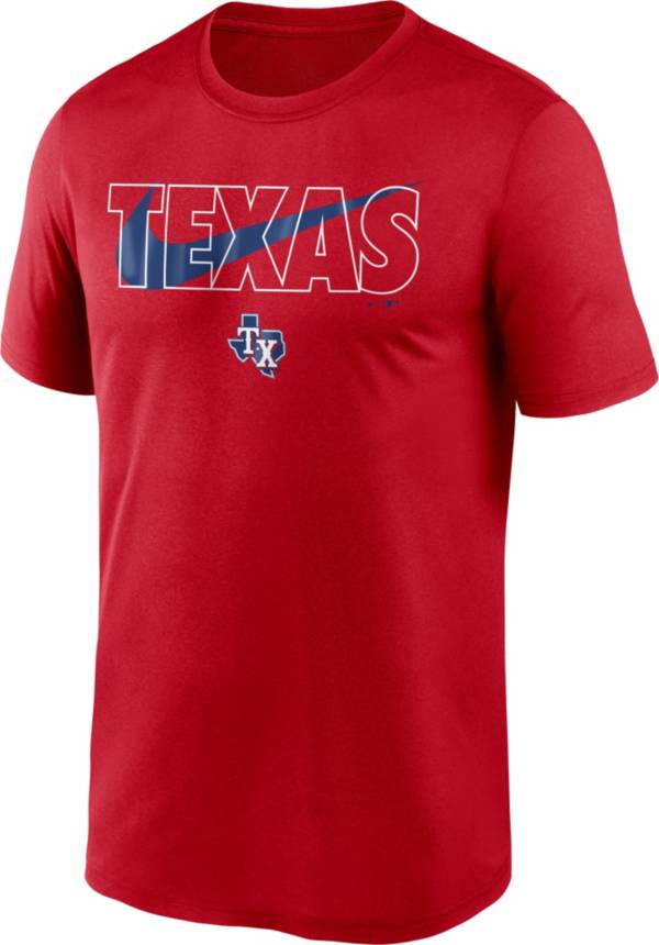 Nike Men's Texas Rangers Red Swoosh Legend T-Shirt