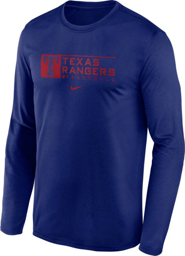 Nike Men's Texas Rangers Royal Legend Issue Long Sleeve T-Shirt