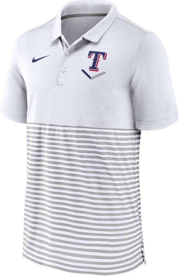 Nike Men's Texas Rangers Stripe Navy Polo