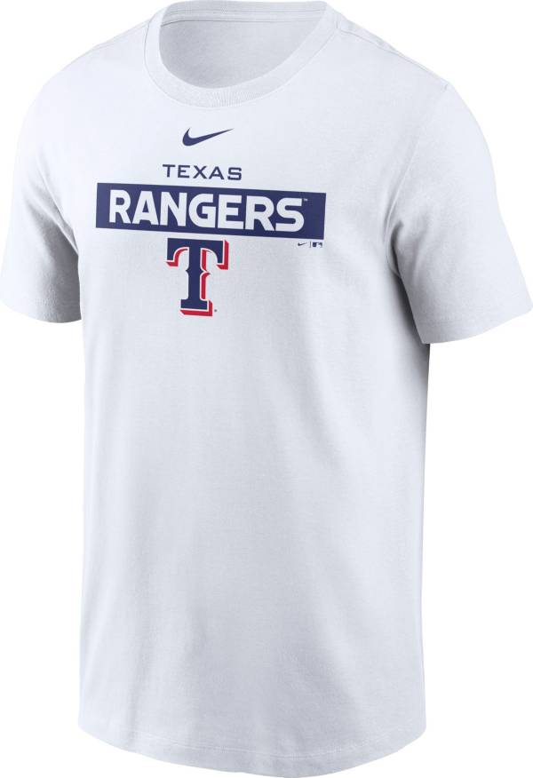 Nike Men's Texas Rangers White Cotton T-Shirt