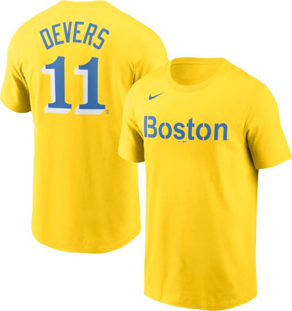 Nike Men's Boston Red Sox 2022 City Connect Rafael Devers #11 Gold T-Shirt product image