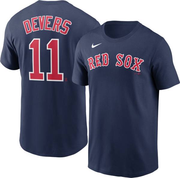 Nike Men's Boston Red Sox Rafael Devers #11 Navy T-Shirt