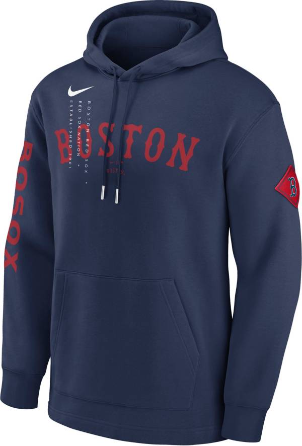 Nike Men's Boston Red Sox Navy Reflection Fleece Pullover Hoodie