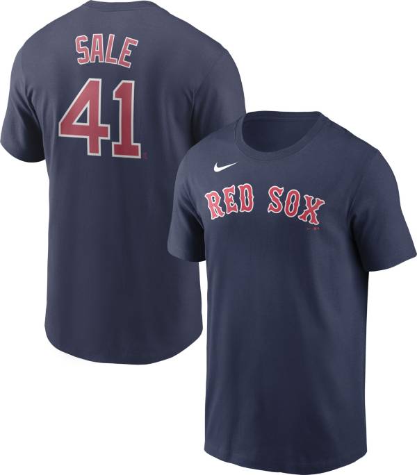 Nike Men's Boston Red Sox Chris Sale #41 Navy T-Shirt