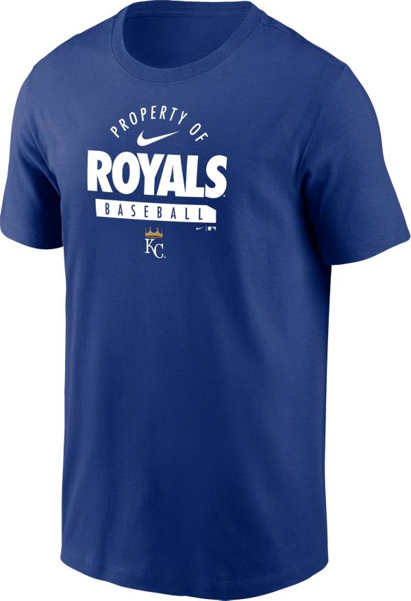 Nike Men's Kansas City Royals Royal Blue ‘Property Of' T-Shirt