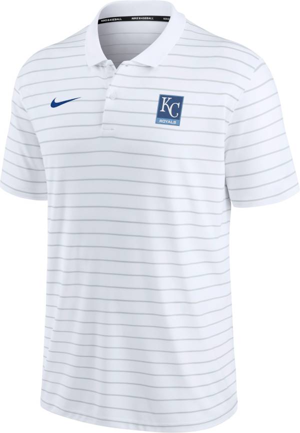 Nike Men's Kansas City Royals White Striped Polo
