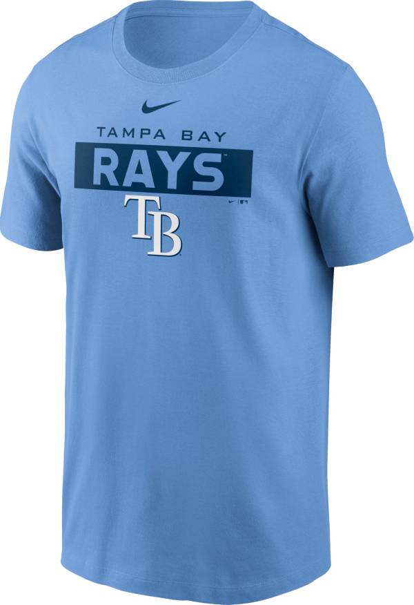 Nike Men's Tampa Bay Rays Blue Cotton T-Shirt