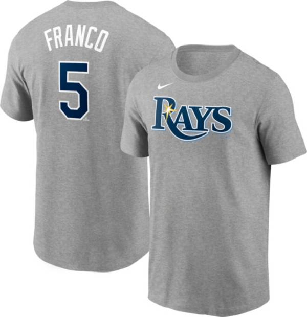 Nike Men's Tampa Bay Rays Wander Franco #5 Grey T-Shirt