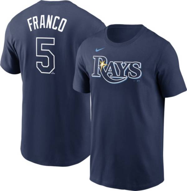Nike Men's Tampa Bay Rays Wander Franco #5 Navy T-Shirt
