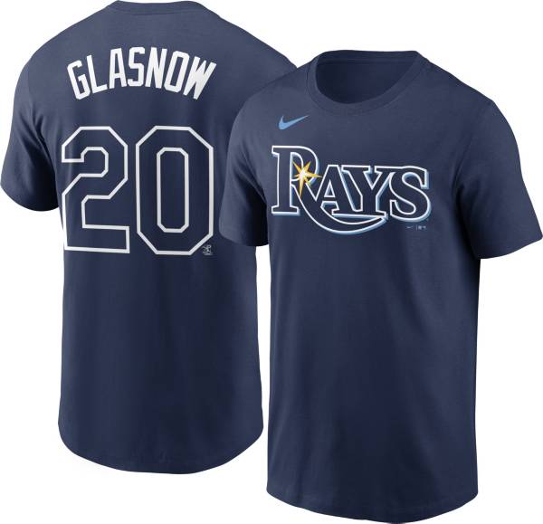 Nike Men's Tampa Bay Rays Tyler Glasnow #20 Navy T-Shirt