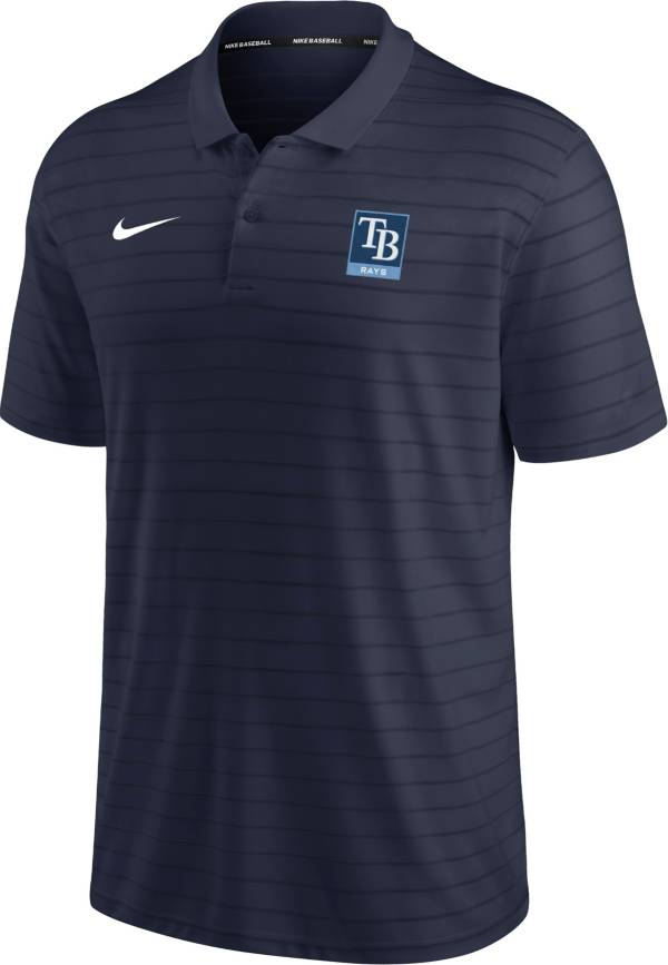 Nike Men's Tampa Bay Rays Navy Striped Polo