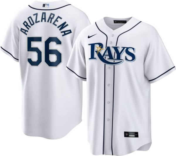 Nike Men's Tampa Bay Rays Randy Arozarena #56 White Cool Base Jersey