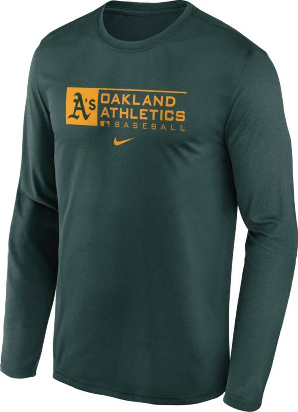 Nike Men's Oakland Athletics Green Legend Issue Long Sleeve T-Shirt