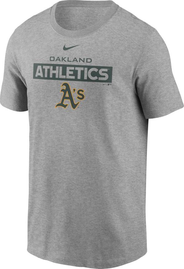 Nike Men's Oakland Athletics Gray Cotton T-Shirt