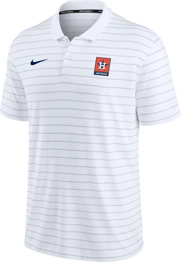 Nike Men's Houston Astros White Striped Polo