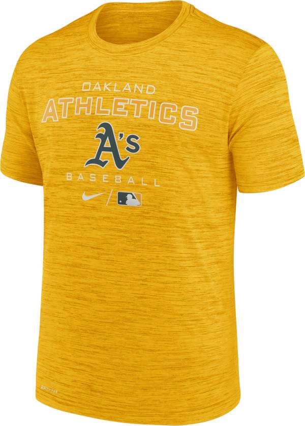 Nike Men's Oakland Athletics Yellow Legend Velocity T-Shirt