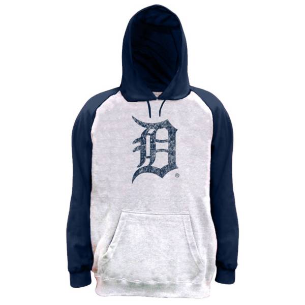 Nike Men's Big and Tall Detroit Tigers Grey Raglan Sleeve Hoodie