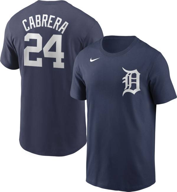 Nike Men's Detroit Tigers Miguel Cabrera #24 Navy T-Shirt