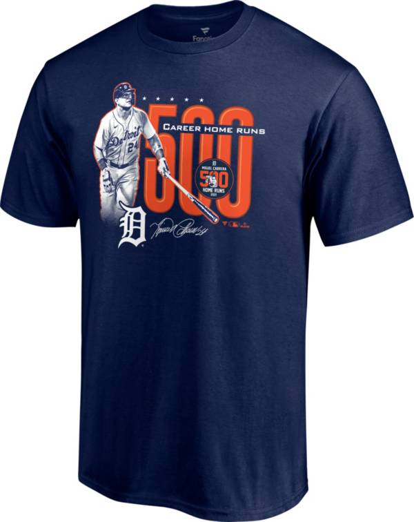 MLB Men's Detroit Tigers Miguel Cabrera Navy ‘500' T-Shirt