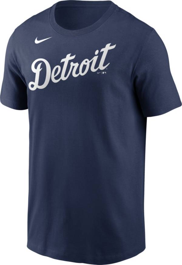 Nike Men's Detroit Tigers Navy Alternate Wordmark T-Shirt