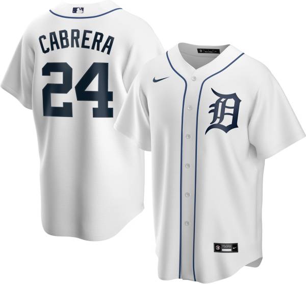 Nike Men's Detroit Tigers Miguel Cabrera #24 White Cool Base Jersey