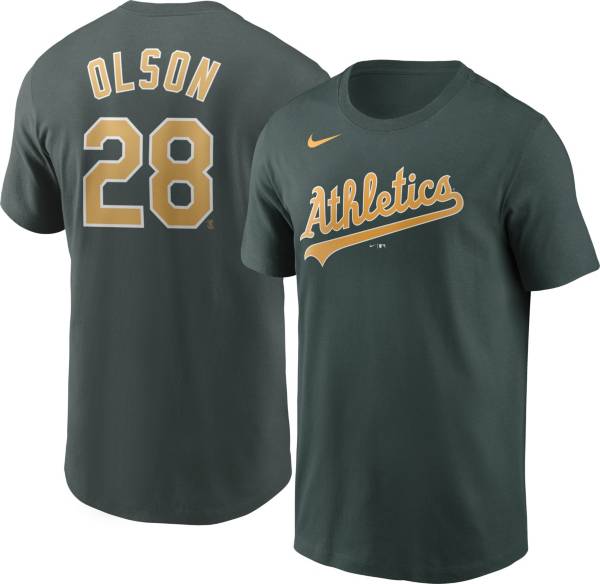 Nike Men's Oakland Athletics Matt Olson #28 Green T-Shirt