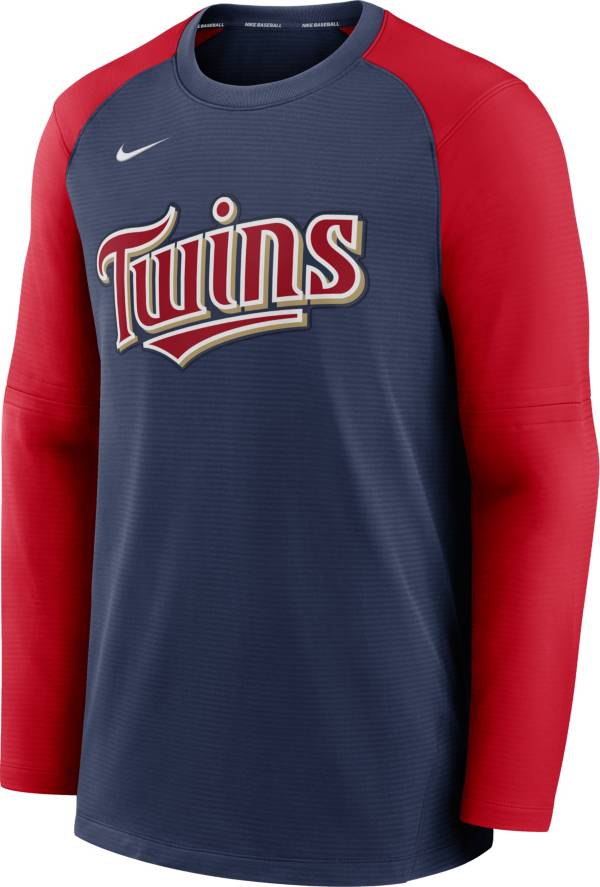 Nike Men's Minnesota Twins Navy Authentic Collection Pre-Game Long Sleeve T-Shirt