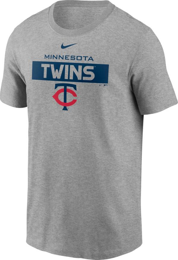 Nike Men's Minnesota Twins Gray Cotton T-Shirt