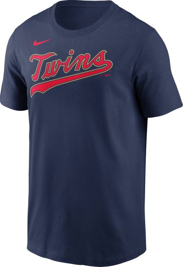 Nike Men's Minnesota Twins Navy Wordmark T-Shirt