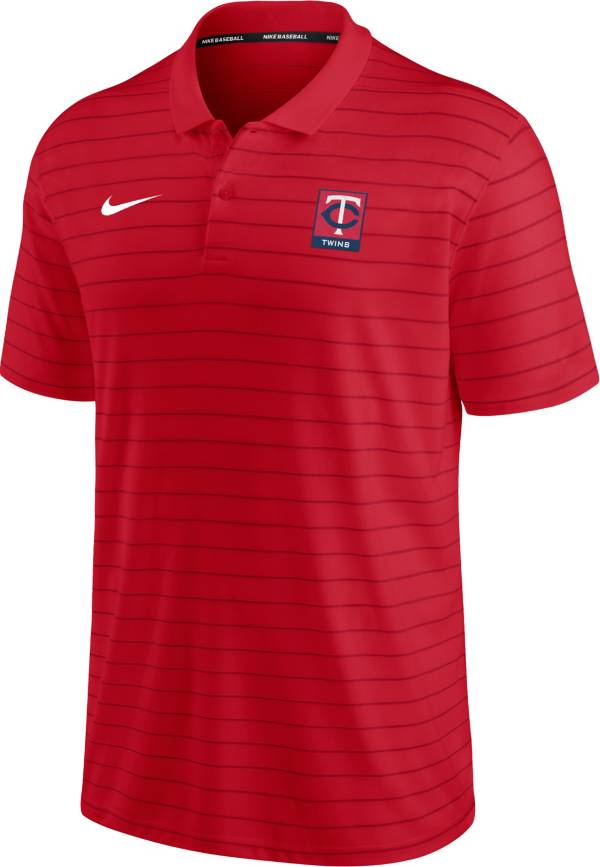 Nike Men's Minnesota Twins Red Striped Polo