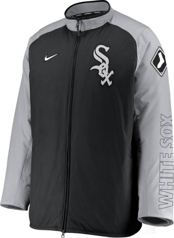 Nike Men's Chicago White Sox Grey Authentic Collection Dugout Full-Zip Jacket