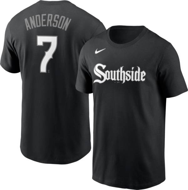 Nike Men's Chicago White Sox Tim Anderson #7 Black 2021 City Connect T-Shirt