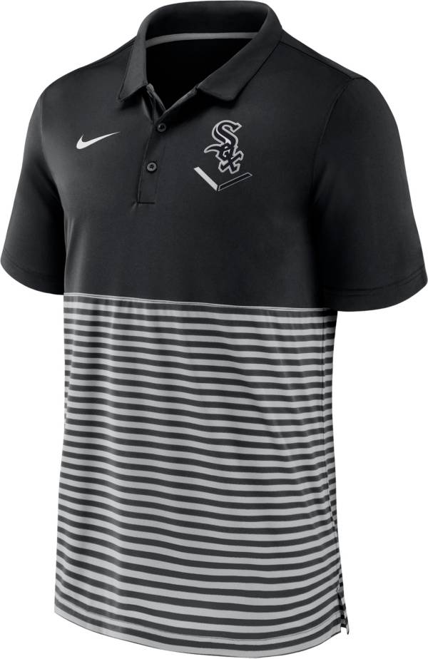 Nike Men's Chicago White Sox Stripe White Polo