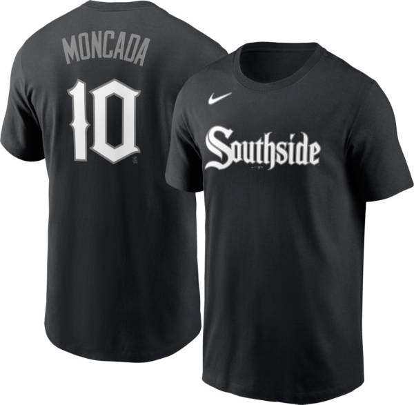 Nike Men's Chicago White Sox Yoán Moncada #10 Black 2021 City Connect T-Shirt