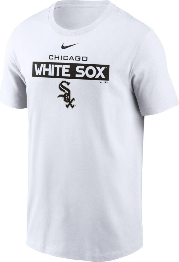 Nike Men's Chicago White Sox White Cotton T-Shirt